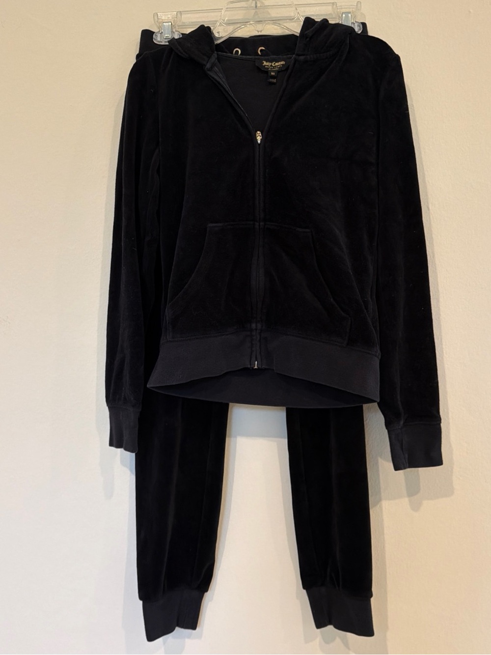 Juicy Couture Women’s Velour Zippered Hoodie with Jogger Set